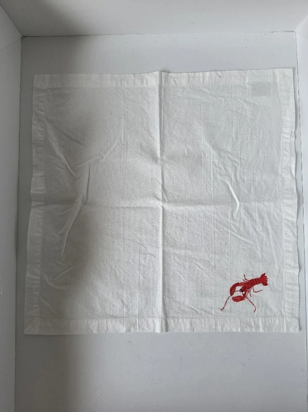 Zina Vasi Embroidered Lobster Napkins - Set of 3